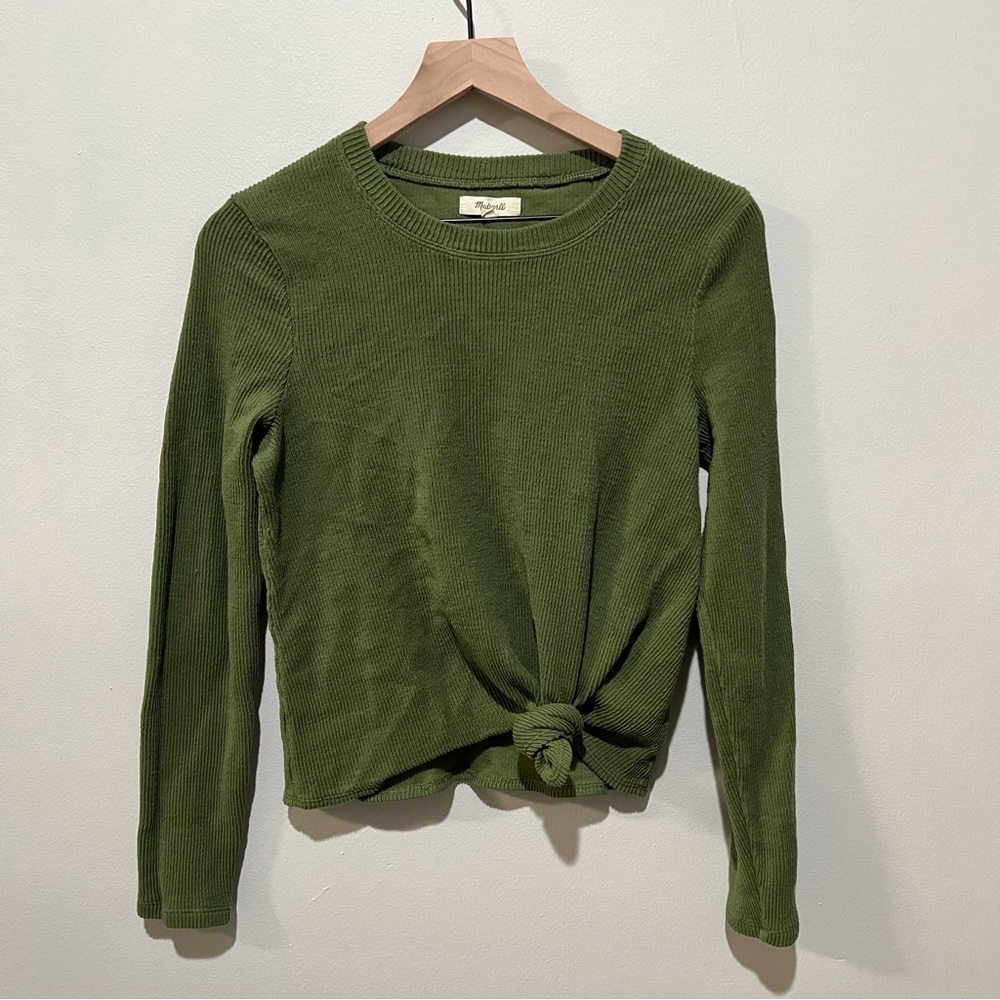 Madewell Elwood Knot Long Sleeve Top Small - Picture 2 of 6